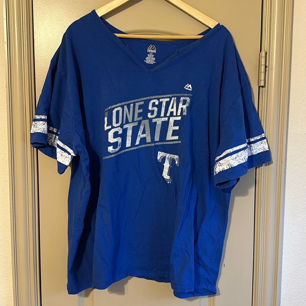 Texas Rangers Majestic T-Shirt 3XL Blue